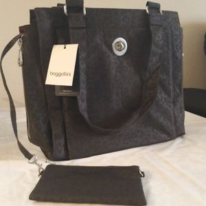 Bagallini Leopard Print Laptop Bag